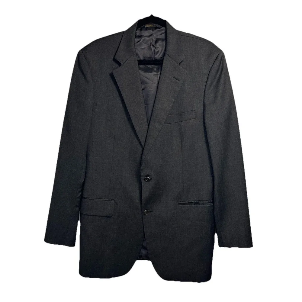Brooks Brothers 1818 Madison Blazer Jacket‎ Men's 42L Gray 100% Wool Made In USA